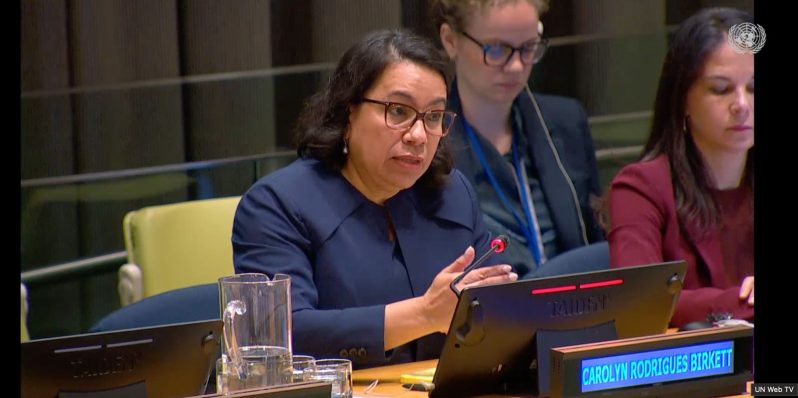 Guyana’s Permanent Representative to the United Nations, Carolyn Rodrigues-Birkett