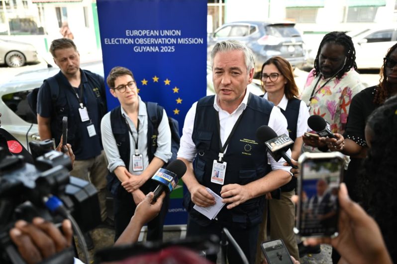 The European Union’s Election Observer Mission and Chief Observer to the mission, Robert Biedroń, (Delano Williams photo)