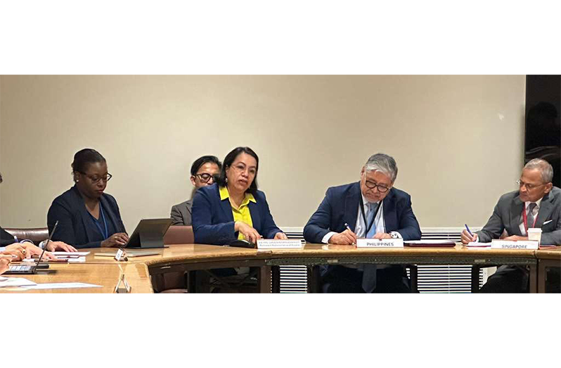 Ambassador Carolyn Rodrigues-Birkett met with representatives of member states of the Association of Southeast Asian Nations (ASEAN) in New York on Thursday to present her candidacy for the position of United Nations Secretary General. During the engagement, she outlined her vision and engaged in a productive exchange of views on key priorities for the member states of ASEAN, including the ongoing UN80 reforms. Ambassador Rodrigues-Birkett thanked the ASEAN Chair, Ambassador Enrique Austria Manalo, Permanent Representative of the Philippines to the United Nations, for facilitating the exchange, and the members of ASEAN for their warm welcome, questions, and discussion (Photos: Permanent Mission of Guyana to the United Nations/Facebook)