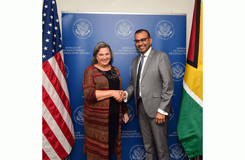 Guyana's Foreign Secretary Robert Persaud met with US Deputy Secretary of State (ag), Victoria Nuland