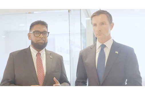 President Dr Irfaan Ali and US EXIM Bank President and Chairman, John Jovanovic, in New York
