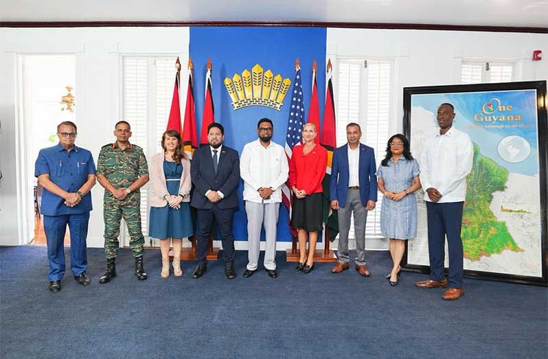 President, Dr Irfaan Ali, on Monday met with the United States Deputy Assistant Secretary of War, Joseph M Humire, at State House (Office of the President)