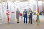 Minister of Housing Collin Croal and Chief Executive Officer of the Central Housing and Planning Authority attended the ribbon-cutting ceremony for US Frame Factory at its warehouse in Cove and John, East Coast Demerara. United States Ambassador to Guyana Nicole Theriot, along with representatives of the private sector, construction industry, engineers, contractors and Ministry of Housing staff, also attended the event