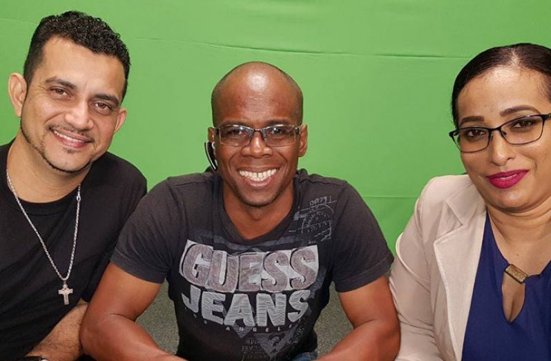From left are: Chris Gopaul, Lyndon ‘Jumbie’ Jones and Leza Singh