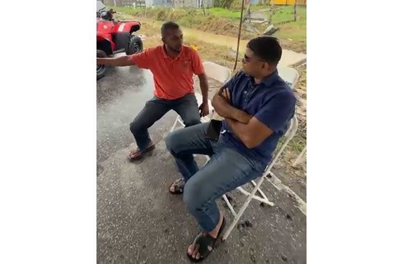 A snippet from that live as the uncle of seven-year-old Adriel Aftab Mohamed speaks with Opposition Leader Azruddin Mohamed