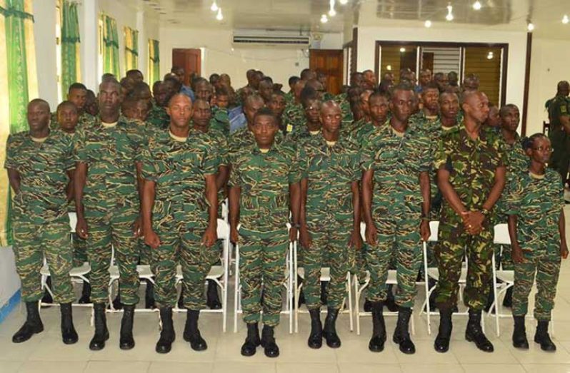 A section of the soldiers that will be trained in the Junior Leaders Course