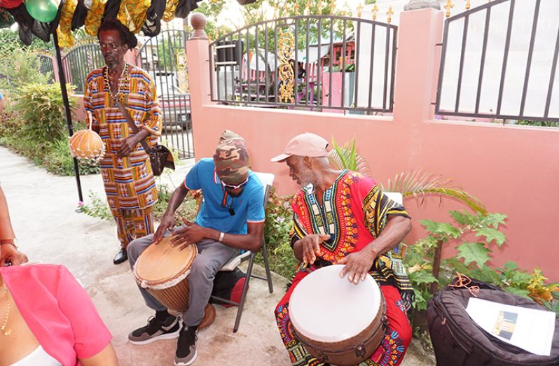 Some of the cultural entertainment that kept the atmosphere lively during the Kwanzaa ceremony (Carl Croker photo)