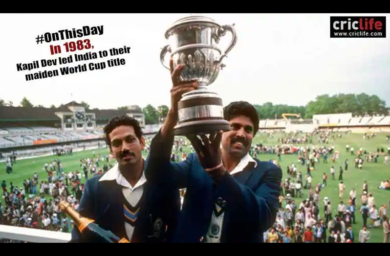June 25, 1983 is a moment in history that will remain etched in the memory of every Indian. It was on that day Kapil Dev’s men staged one of the greatest upsets in sports history – not just cricket – to win the third World Cup.