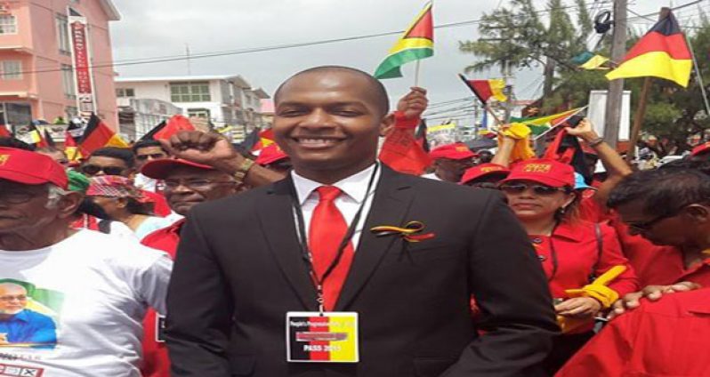 GFF Normalisation Committee Chairman Clinton Urling turns out with the PPP/C at yesterday’s Nomination Day.