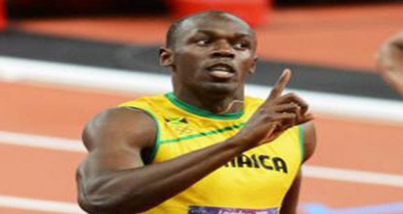 Usain Bolt fails to get Jamaica over the line in the 4x100m.