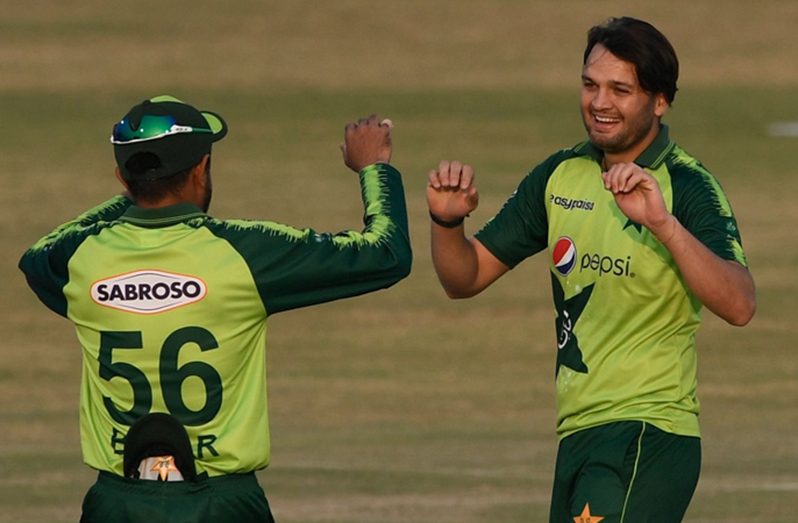 Leg-spinner Usman Qadir (right) grabbed four wickets, to guide Pakistan to a 3-0 whitewash of Zimbabwe. (AFP photo)
