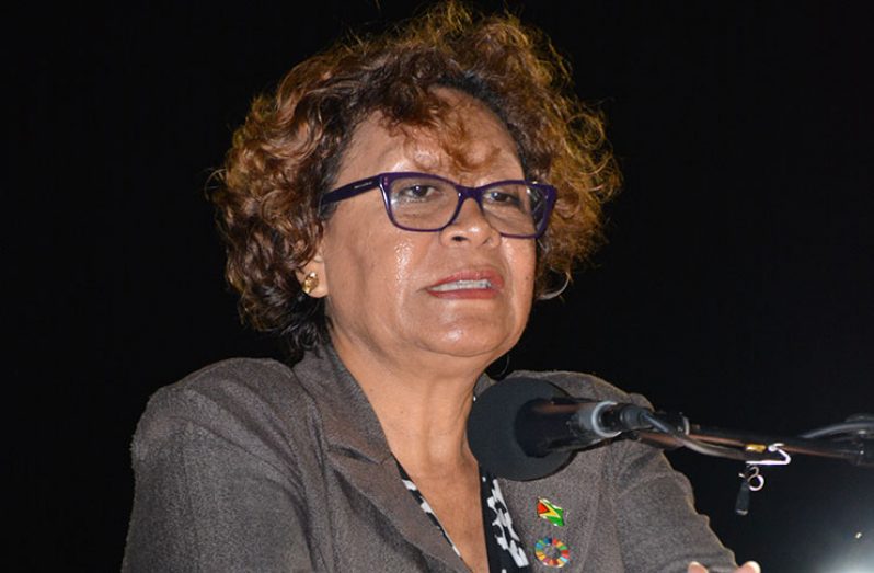 Minister within the Ministry of Indigenous Peoples' Affairs Valerie Garrido-Lowe (DPI photo)
