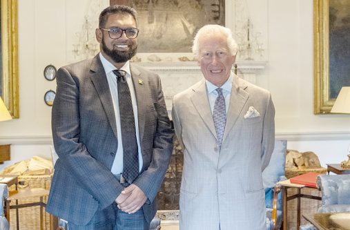 President, Dr Mohamed Irfaan Ali alongside His Majesty King Charles III in Scotland