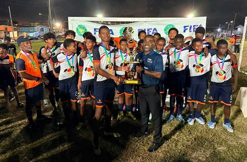 VMFA champions celebrate with their trophies