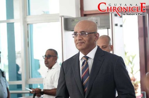 Vice President Dr Bharrat Jagdeo at the Arthur Chung Convention Centre on Monday