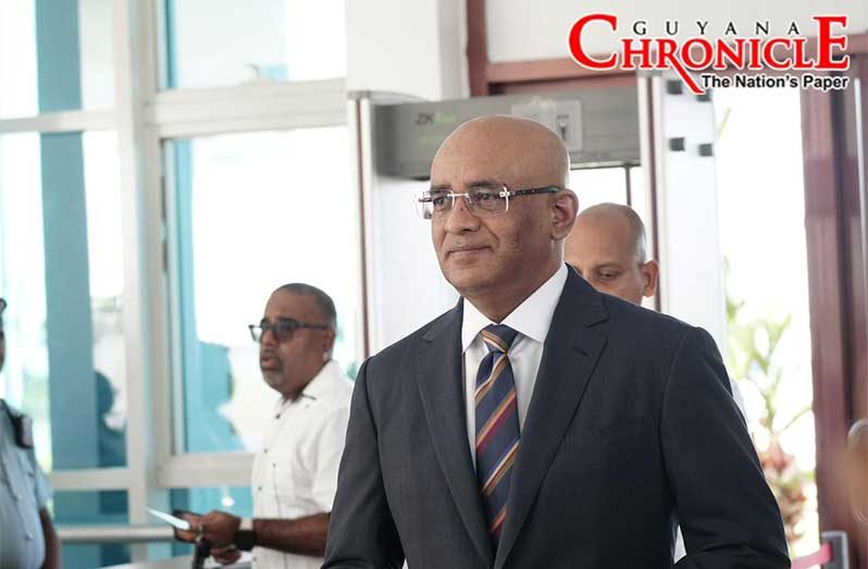 Vice President Dr Bharrat Jagdeo at the Arthur Chung Convention Centre on Monday