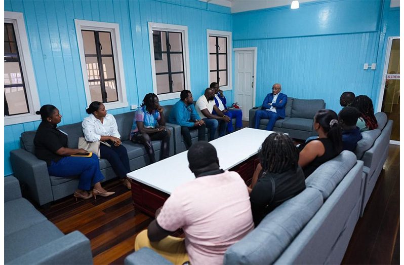 PPP General Secretary and Guyana’s Vice-President Dr. Bharrat Jagdeo, on Wednesday, met with a group of young professionals at the party's Freedom House, Robb Street headquarters (Photo: Dr. Jagdeo/Facebook)