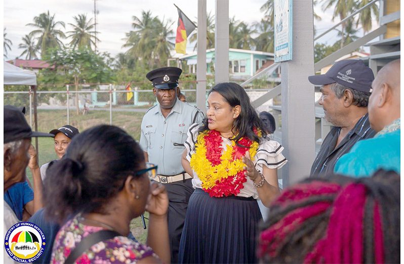 Minister Dr. Vindhya Persaud engages residents in Region Five during her visit