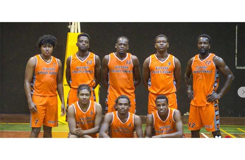 Victory Valley Royals after their One Guyana basketball premier league win