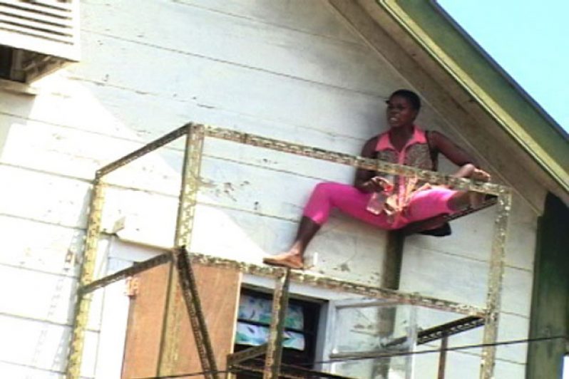 Remand prisoner Vanessa Schroeder mounts protests on New Amsterdam Prison roof