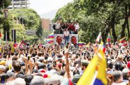 Venezuelan opposition leader, Maria Corina Machado, addresses supporters during a march amid the disputed presidential election, in Caracas, Venezuela August 3, 2024 (REUTERS/Fausto Torrealba)