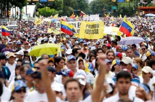 Protesters blame the socialist policies of the past 17 years for high inflation and rampant crime