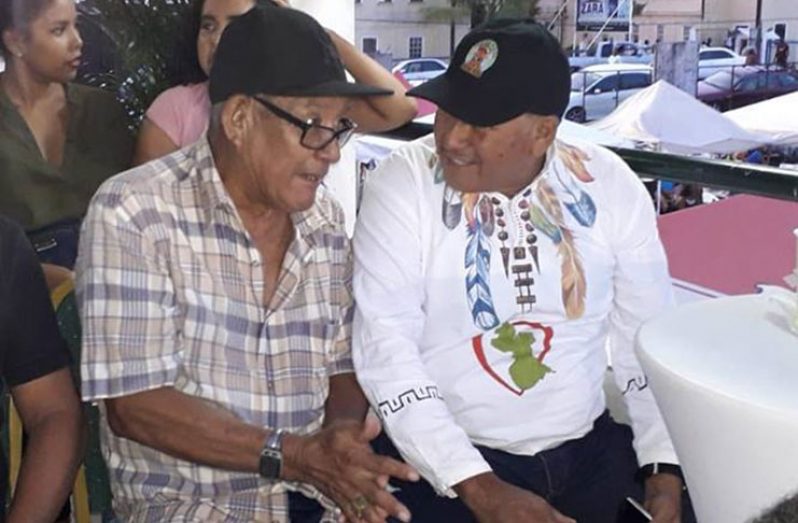 The late Former Minister of Amerindian Affairs Francis Vibert De Souza and Minister of Indigenous Peoples’ Affairs, Sydney Allicock.