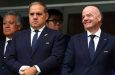 Victor Montagliani, left, was thought to be Gianni Infantino's most likely challenger but has chosen to continue as president of Concacaf