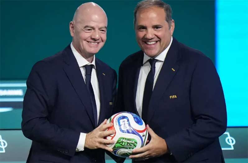 FIFA President Gianni Infantino (left) and Concacaf President Victor Montagliani (right)