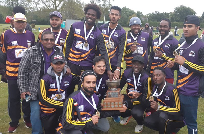 Vikings players celebrate their Super 9 triumph. (Pictures by Frederick Halley)