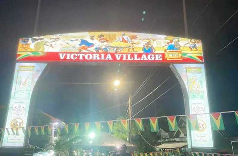 The emancipation arch that was unveiled in Victoria Village