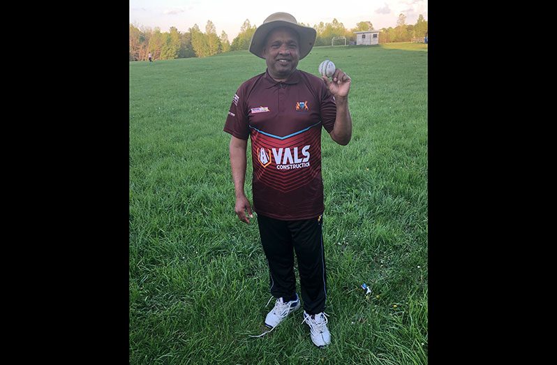 Vinashkor ‘Bay’ Khemraj, following his masterful seven wickets for 46 runs
