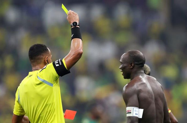 Vincent Aboubakar became only the third African player to score against Brazil at the World Cup finals, after Didier Drogba in 2010 and Joel Matip in 2014, but was then shown a second yellow card followed by a red.