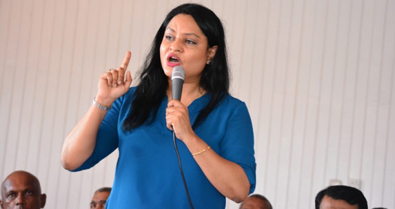 Opposition Member of Parliament for the PPP, Dr. Vindhya Persaud