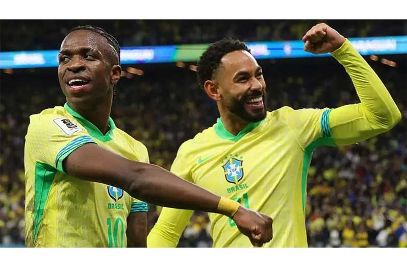 Vinicius Jr (left) scored from Matheus Cunha's (right) assist