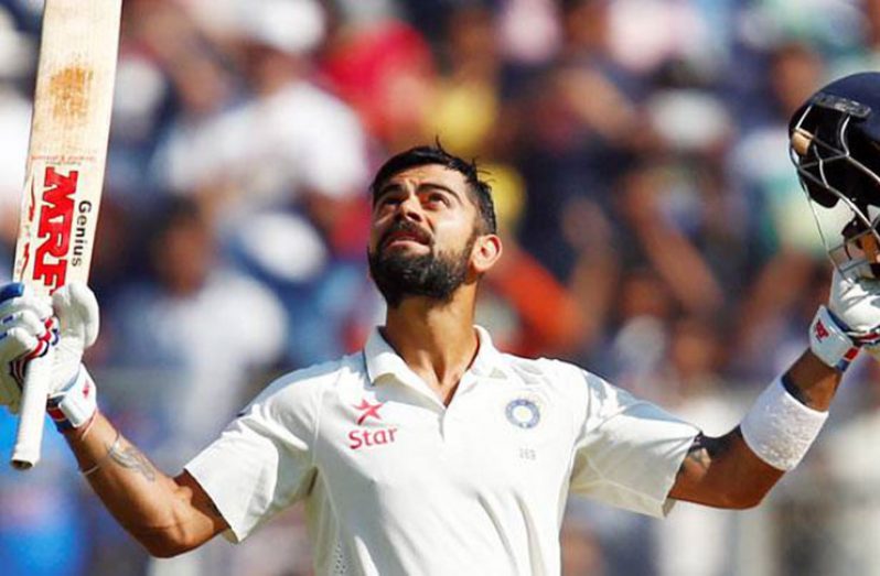 Virat Kohli's innings of 204 in Hyderabad was the fourth time in consecutive Test series that he'd posted a double century passing the previous record of three held by Sir Donald Bradman and Rahul Dravid.