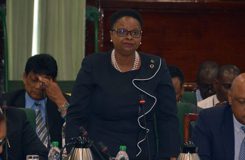 Minister of Public Health Volda Lawrence (Adrian Narine Photo)