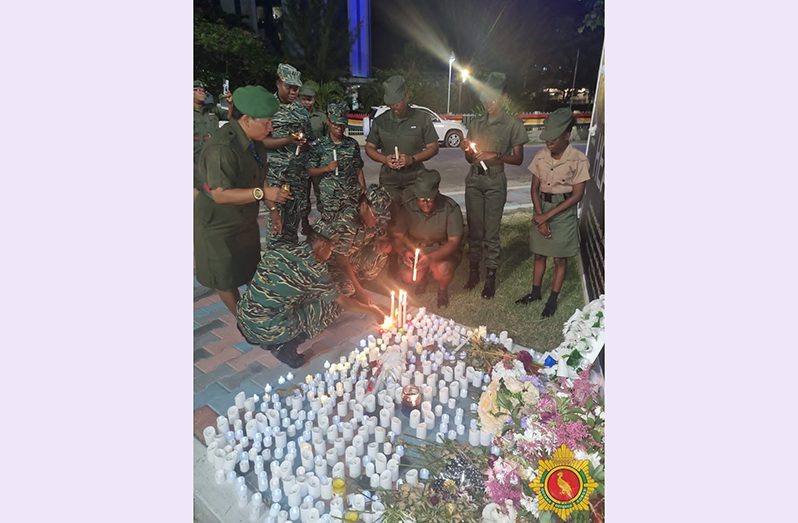 Members of the Women's Army Corps (WAC), Thursday evening, paid tribute to the victims of the Mahdia tragedy, with a small candle light vigil.