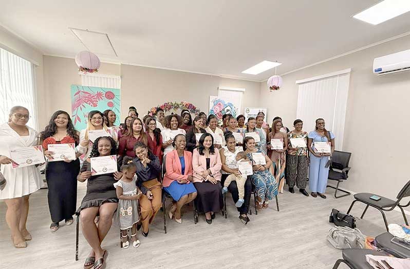 Fifty-one women-survivors received certificates of completion from the Entrepreneurship Certificate Course offered through the Ministry of Human Services and Social Security’s WIIN programme