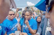 Duarte Hetsberger and former General Secretary of the A Partnership for National Unity (APNU) Tabitha Sarabo-Halley (NewsRoom photo)