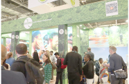 Persons flock the ‘Destination Guyana’ booth at World Trade Market 2025 in London (Photo: GTA/ Facebook)