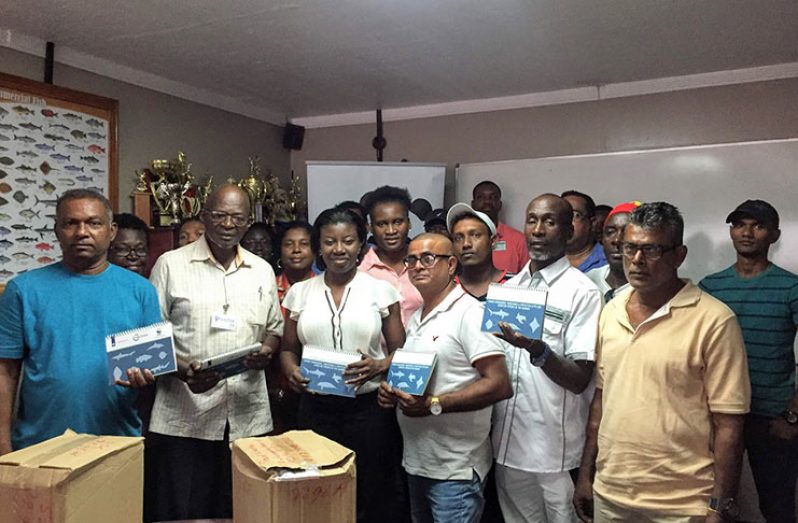 Members and staff of the Fisheries Department and the Seabob Working Group, and staff and captains from the various industrial companies (Pritipaul Singh Investment, Noble House Seafoods and Gopie Investment Inc.) and WWF staff