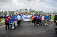 Prime Minister Brigadier (Ret’d.) Mark Phillips and participants during the CARICOM kilo walk