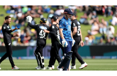 Walks Harry Brook walks back after his dismissal in the second ODI  •  Getty Images