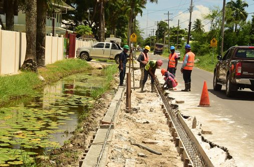 The Woolford Avenue walkway that Town Clerk, Royston King, referred to that is being constructed without the Council’s knowledge