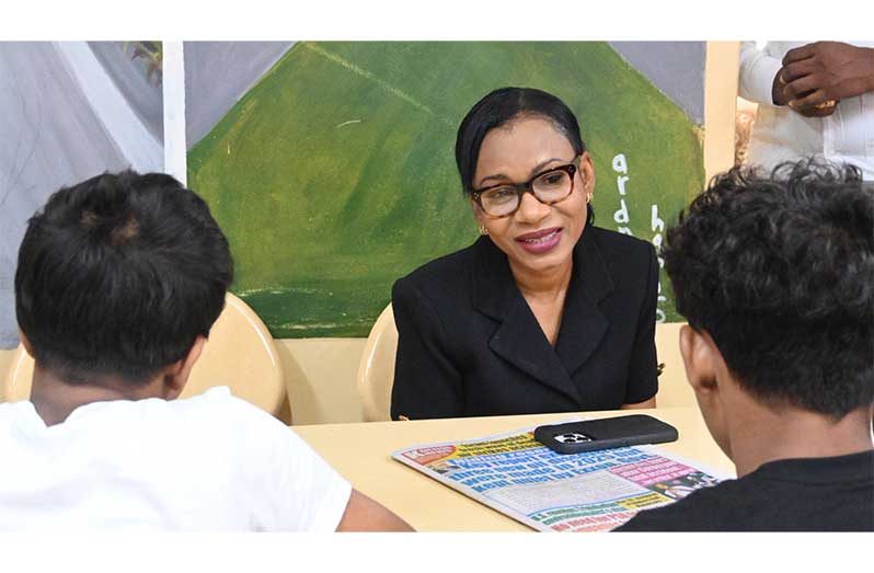 Minister of Home Affairs, Oneidge Walrond and Permanent Secretary of the ministry, Andre Ally, on Monday, conducted an official visit to the Juvenile Holding Centre as part of the ministry’s continued focus on rehabilitation, protection, and youth development within the justice system