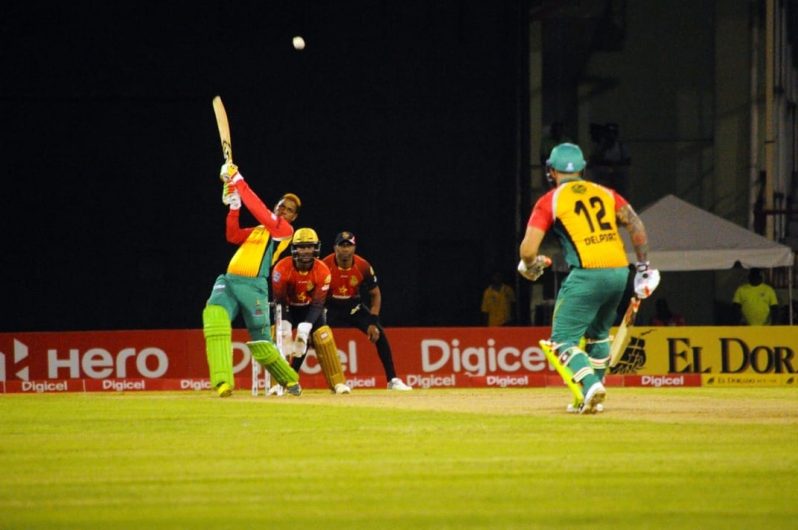 Clean as a whistle! Shimron Hetmyer on the attack during his 30-ball 59