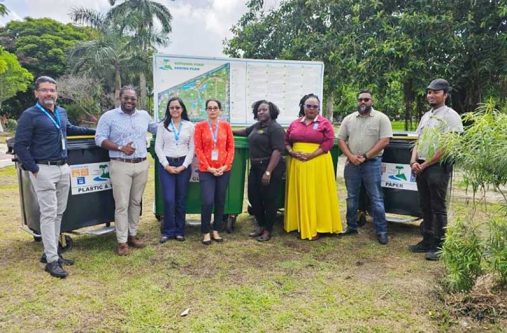 In observation of World Environment Day on June 5, 2024, the UNDP Guyana handed over waste receptacles to the Protected Areas Commission