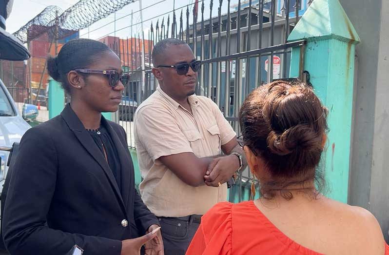 Acting Town Clerk, Candace Nelson, accompanied by City Engineer, Colvern Venture and Acting Chief Constabulary Officer, Mr. Baveghems, conducted a site visit to Water Street