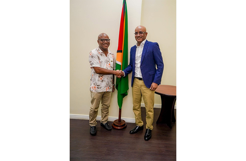 Prominent PNC-R figure, Wayne Maison, met on Friday with Vice President and General Secretary of the People's Progressive Party/Civic, Dr. Bharrat Jagdeo